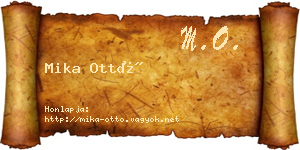 Mika Ottó névjegykártya