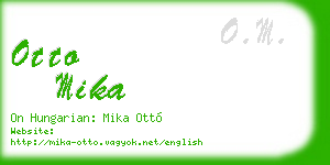 otto mika business card